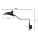 preview thumbnail 4 of 13, 1-Light Black Light Fixture Black Wall Sconce