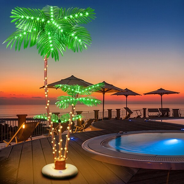 Solar palm tree lights cheap