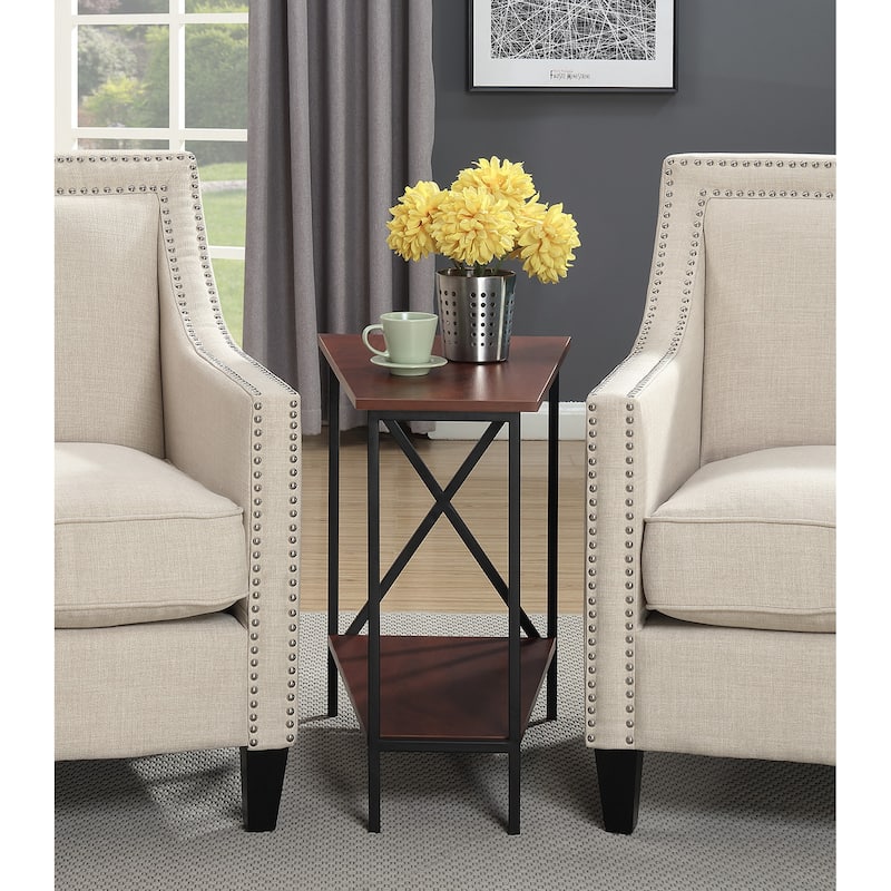 Convenience Concepts Tucson Wedge End Table with Shelf