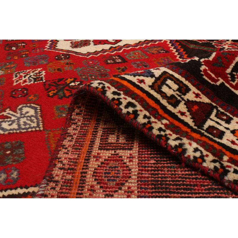 ECARPETGALLERY Hand-knotted Melis Vintage Red Wool Rug - 5'6 x 8'5