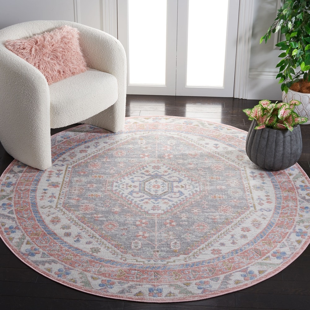 SAFAVIEH Bayside Machine Washable Surmeli Shabby Chic Rug