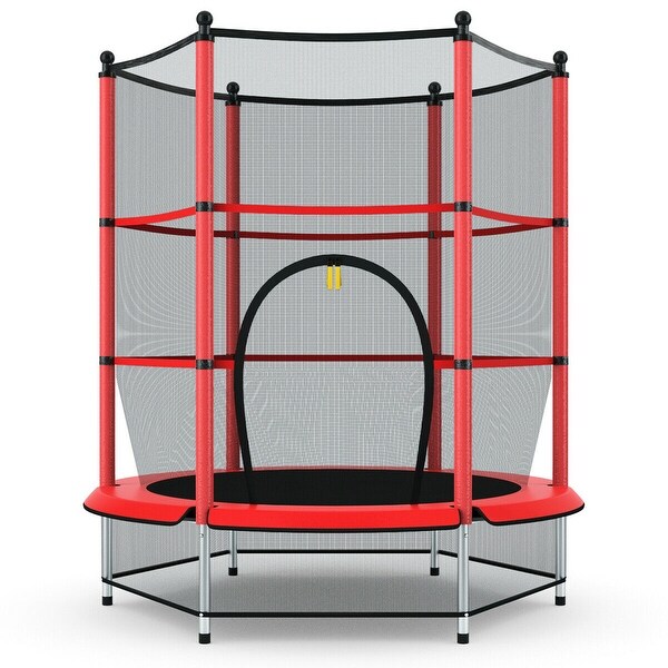 Gymax Kids Youth Jumping Round Trampoline Exercise W/ Safety Pad. Opens flyout.