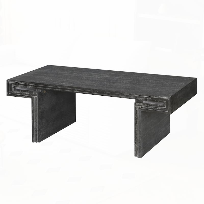 Double-Tier Structure with Rustic Finish Coffee Table