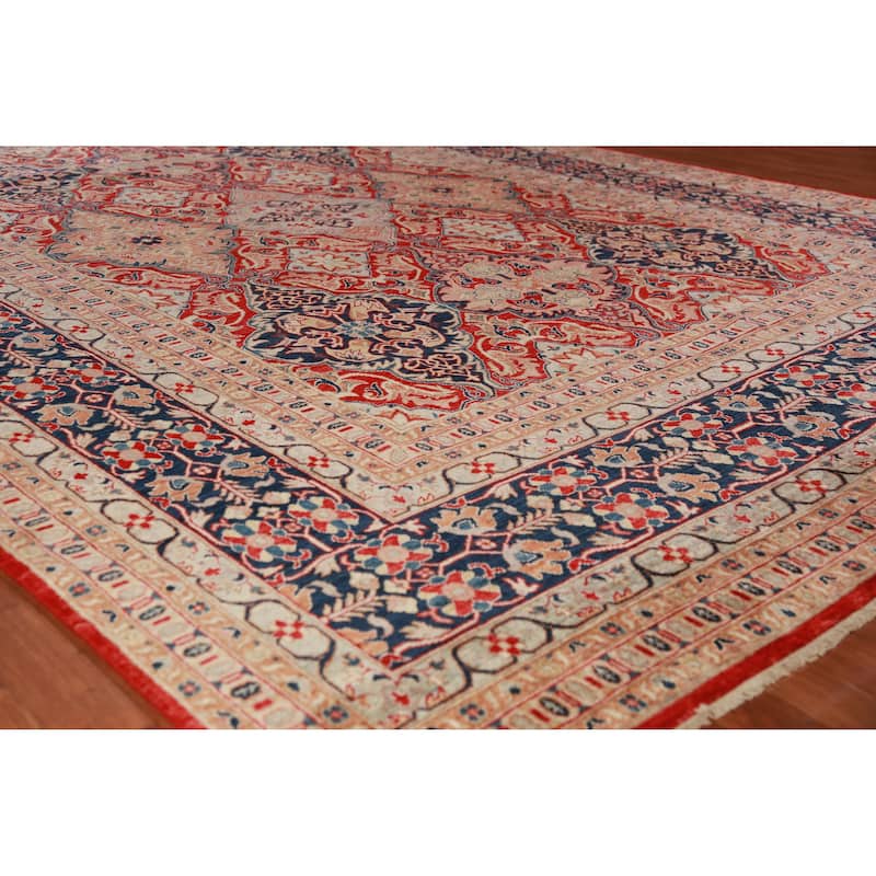 Vegetable Dye Ziegler Rug Handmade Traditional Wool Carpet - 9'0"x 12'2" - 9'0"x 12'2" - Red