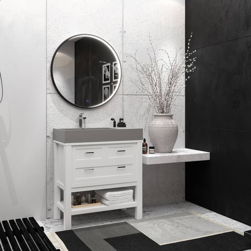 Amelia 36" - 72" Solid Surface Bathroom Vanity Top
