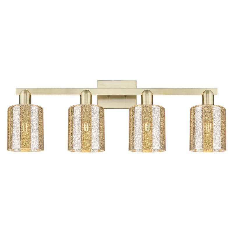 Innovations Lighting 716-4W-11-32 Cobbleskill Vanity Cobbleskill 4 - Antique Brass / Mercury