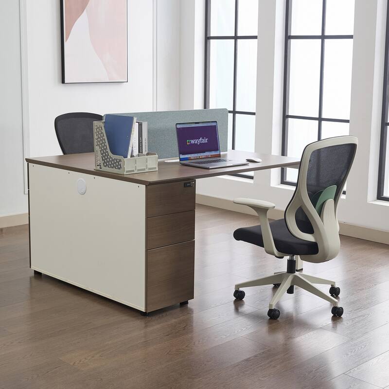 110" Wide 4 Person Attachable Workstation Desks Combination