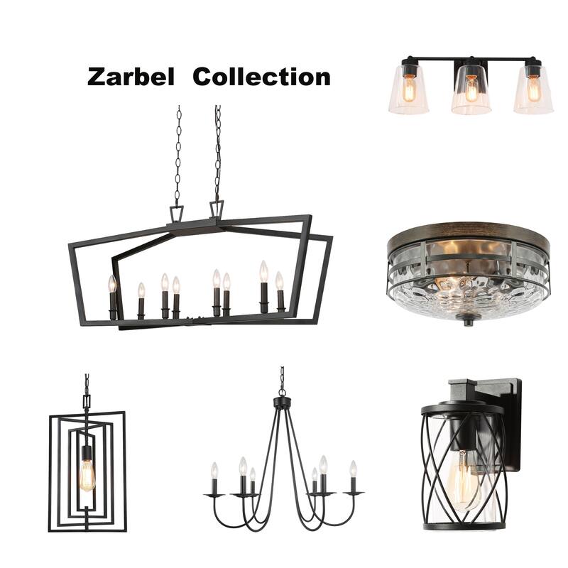 2 Pack Modern Black Indoor/Outdoor Sconce Farmhouse Cage Frame Cylinder Shade LED Patio Wall Lantern