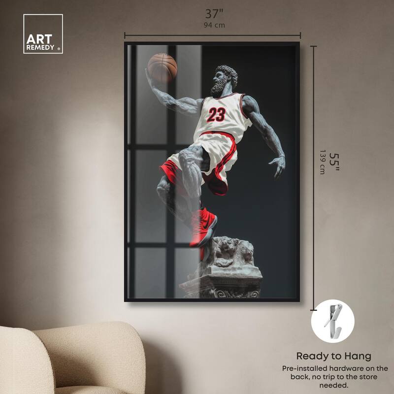 Basketball White Uniform Shadowbox by Art Remedy