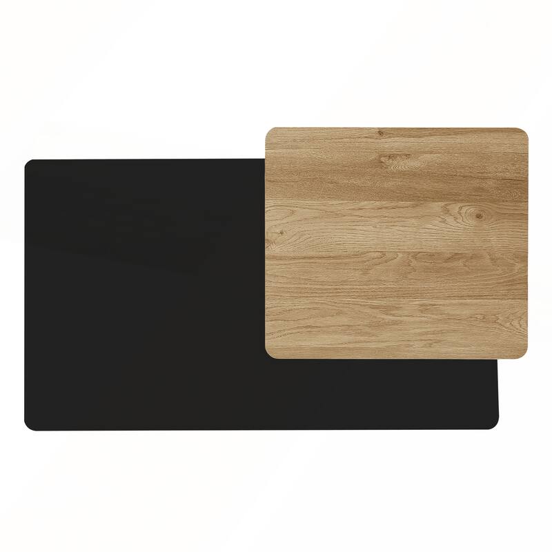 U-Can Set of 2 Nesting Coffee Tables with Durable Particle Board, Versatile and Stylish for Modern Living Rooms