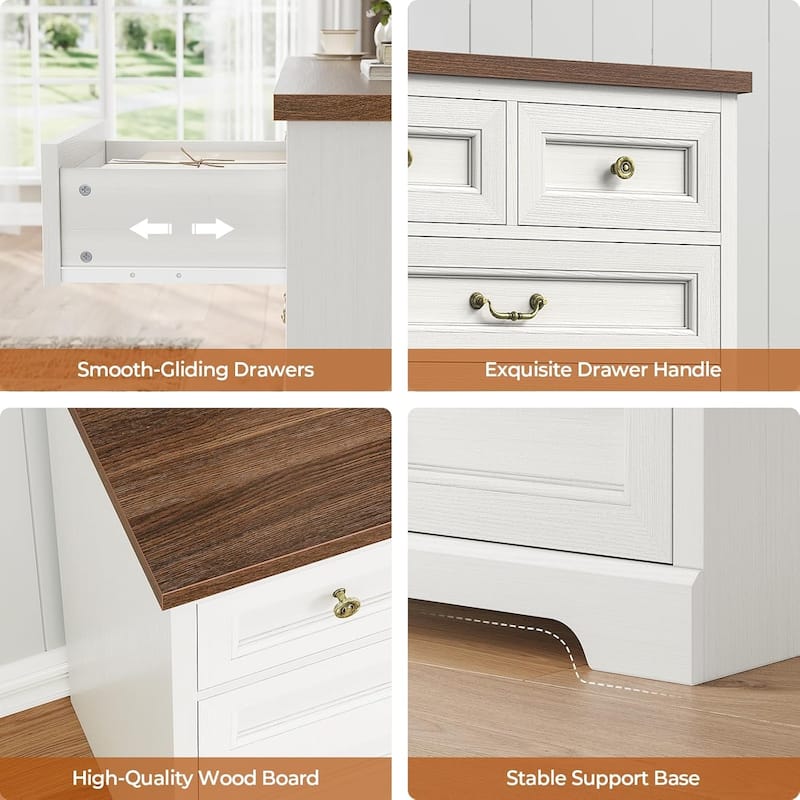 Farmhouse Drawers Dresser for Bedroom Storage Dressers Organizer