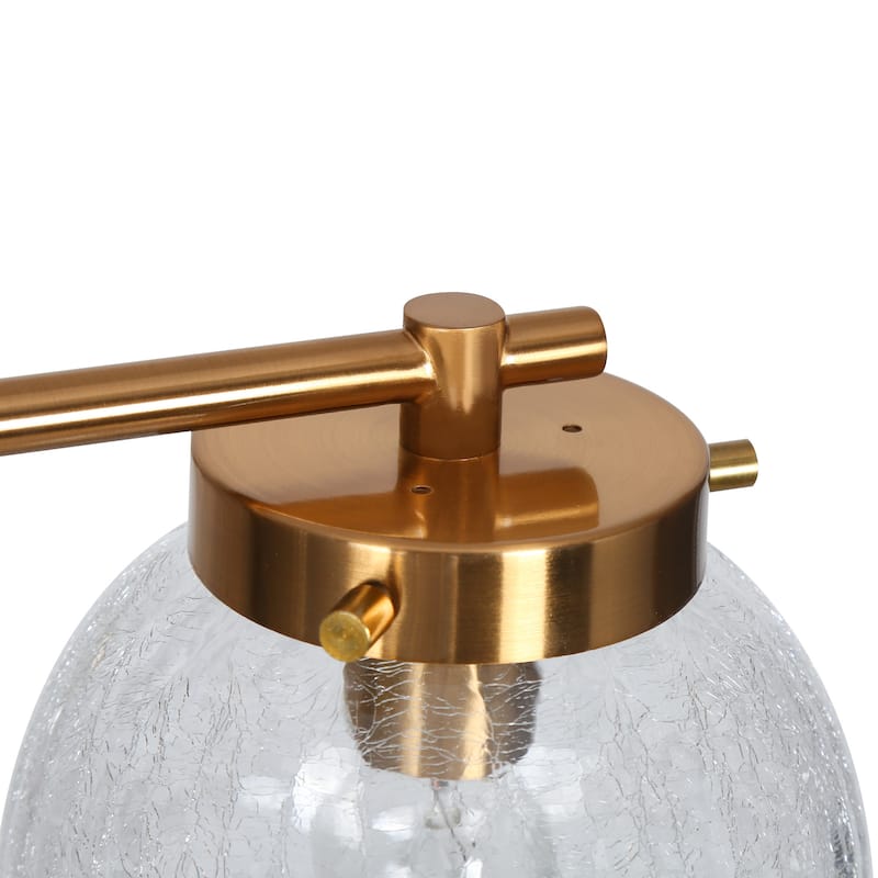 Bola Modern Gold 6-Light Glass Wheel Chandelier for Dining Room Bedroom - D 28" x H 18"