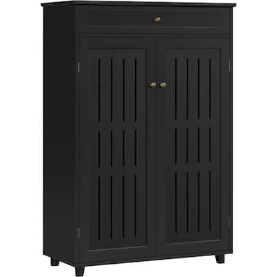 Yaheetech 5-Tier & 1 Drawer Shoe Storage Cabinet Closed Adjustable Shoes Rack - N/A