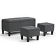 preview thumbnail 37 of 66, WYNDENHALL Lancaster 44 inch Wide Contemporary Rectangle Storage Ottoman
