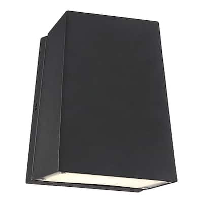 Edge 1-light Black Marine Grade LED Outdoor Wall Sconce