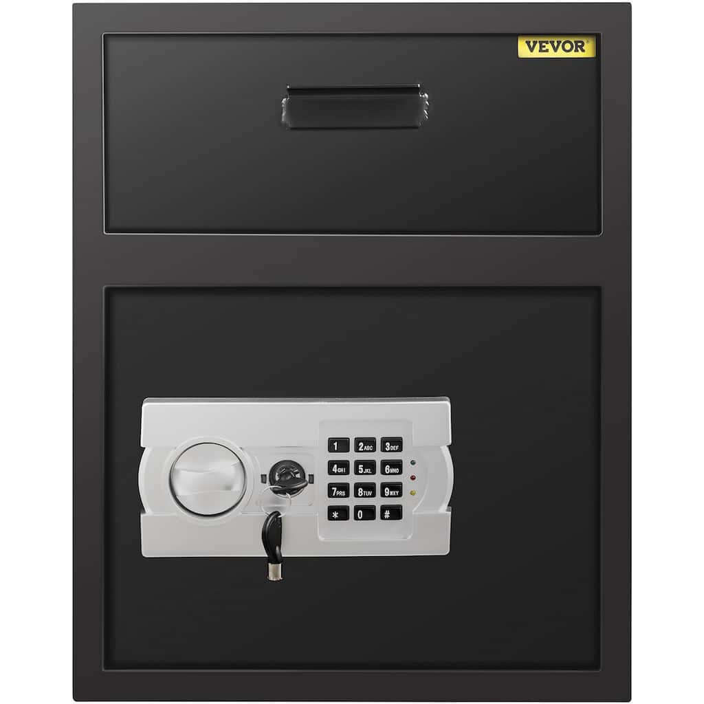 Digital Depository Safe 1.7 Cubic Feet Made of Carbon Steel Electronic Code Lock Depository Safe with Deposit Slot