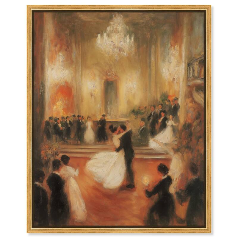 Ballroom Dance Canvas by Art Remedy - Gold - 30" x 36"