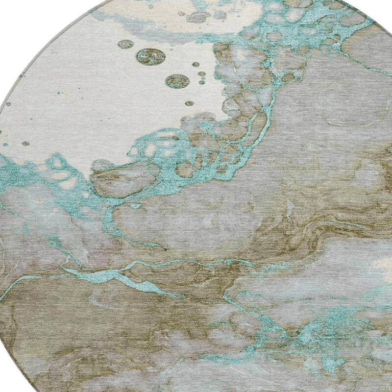 HomeRoots Abstract Transitional Rectangle Outdoor Rug