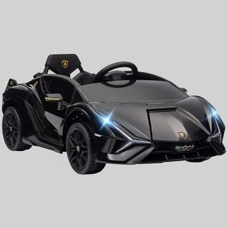 12V Lamborghini SIAN Electric Ride On Car for Kids, with Music, Horn, LED Lights, and Parental Remote Control