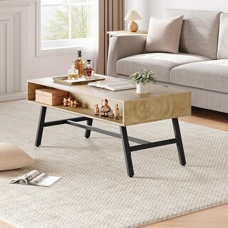 Coffee Table Mid Century Modern Center Table with Drawer - Bed Bath ...