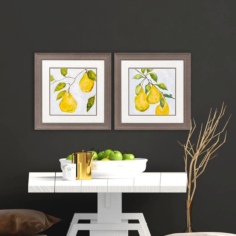 Paragon Just a Pear Framed Art - Set of 2 - 2-piece Set