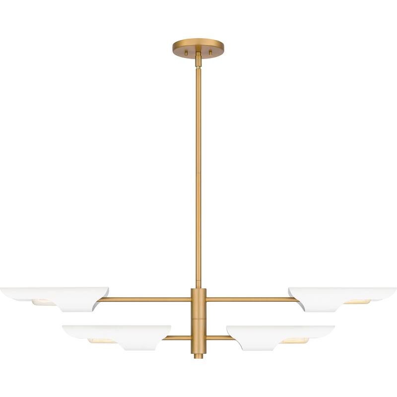 Leoni 4-Light Brushed Weathered Brass Island Light