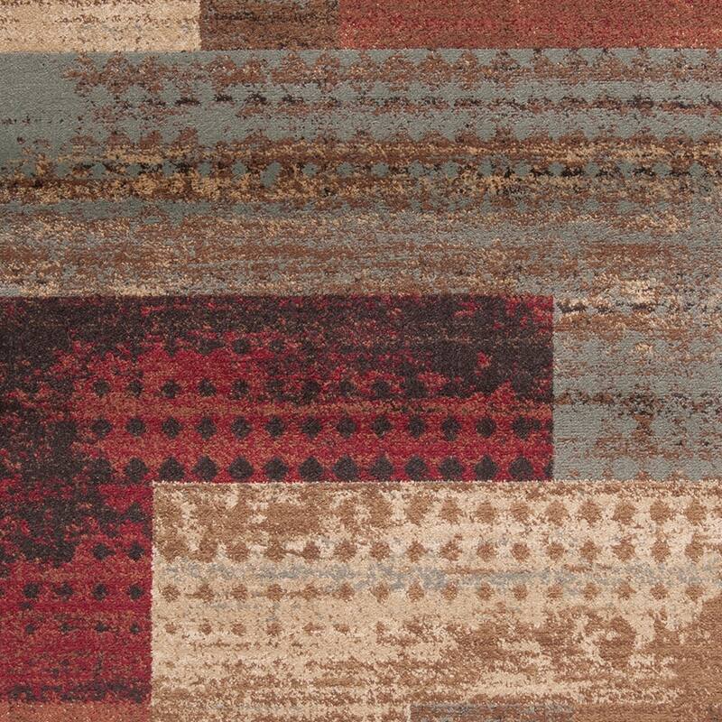 Livabliss Colma Color Block Multicolor Area Rug