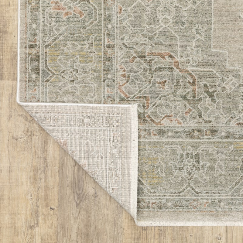 Kellan Global Medallion Beige/ Multi Area Rug