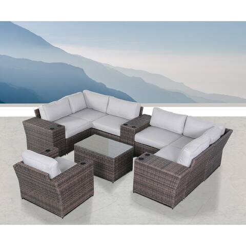 LSI 11-Piece Sectional Seating Group With Cushions