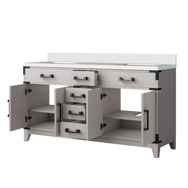 Laurel Bath Vanity with Cultured Marble Top and Sink