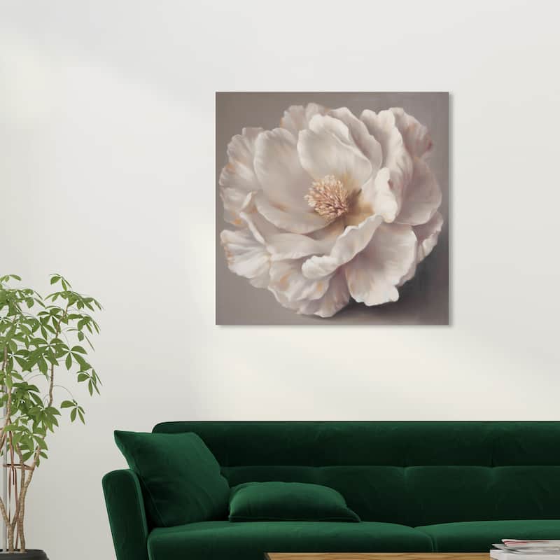 Wynwood Studio Canvas Floral and Botanical Fragrant Flower White and Cream White Traditional Wall Art Canvas Print - White, Gray - 30 x 30
