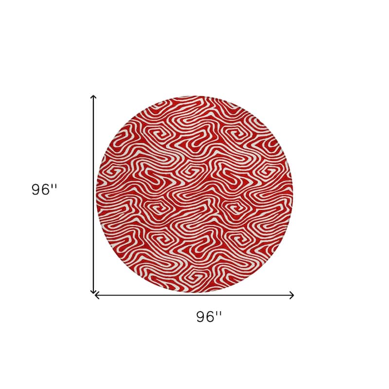 HomeRoots Abstract Transitional Rectangle Outdoor Rug