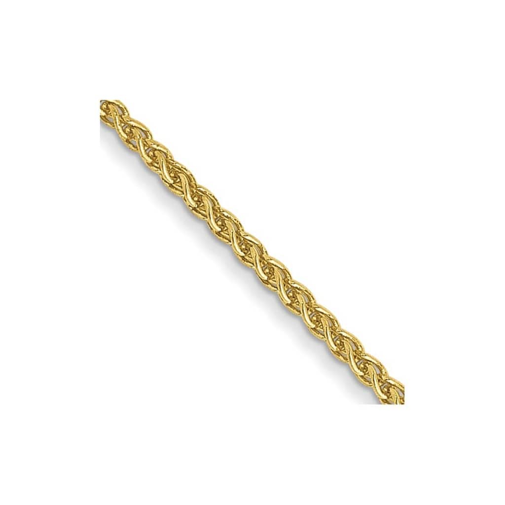Curata 10k Yellow Gold 1mm Solid Polished Spiga Chain Bracelet 7 Inch