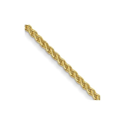 Curata 14k Yellow Gold 1.0mm Spiga Wheat Chain Necklace (Lobster) Options: 16 18 20 24 30
