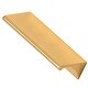 preview thumbnail 5 of 5, Alno Modern 3-1/2" Center to Center Cabinet Finger Pull, Cabinet Tab Unlacquered Brass