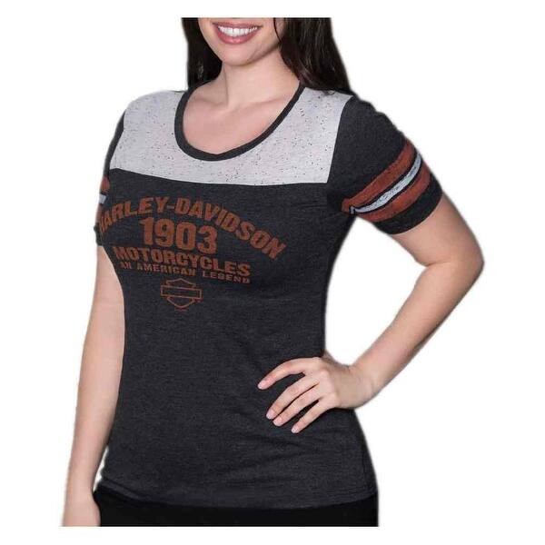 Shop Harley Davidson Women S Tackle Colorblocked Scoop Neck Short