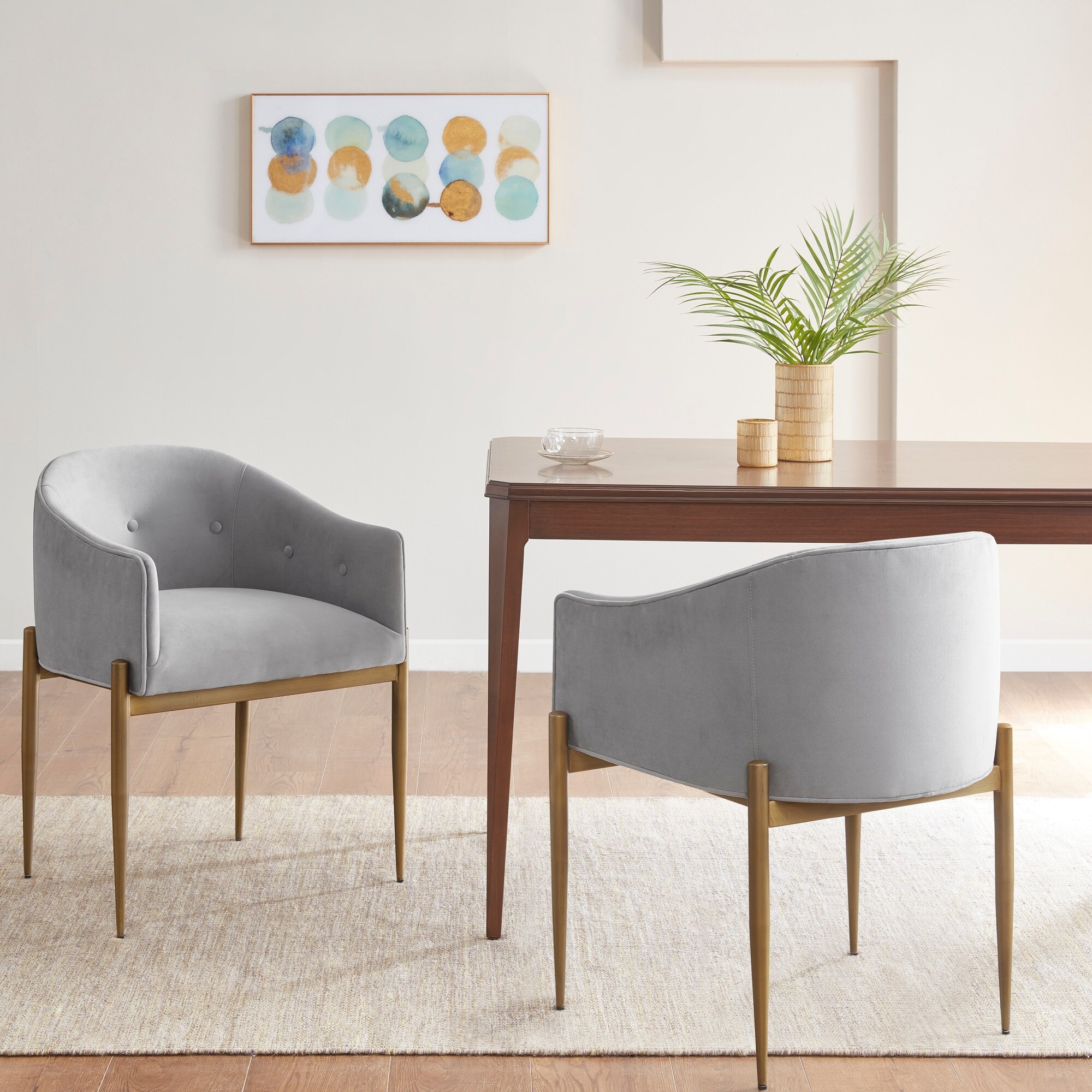 Grey low hotsell back dining chairs