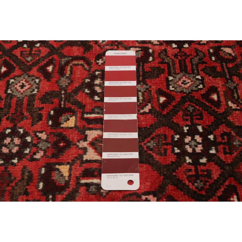 ECARPETGALLERY Hand-knotted Andelz Red Wool Rug - 3'8 x 10'3