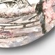 preview thumbnail 2 of 8, Designart 'Eiffel with Pink Flowers' Oversized French Country Wall CLock
