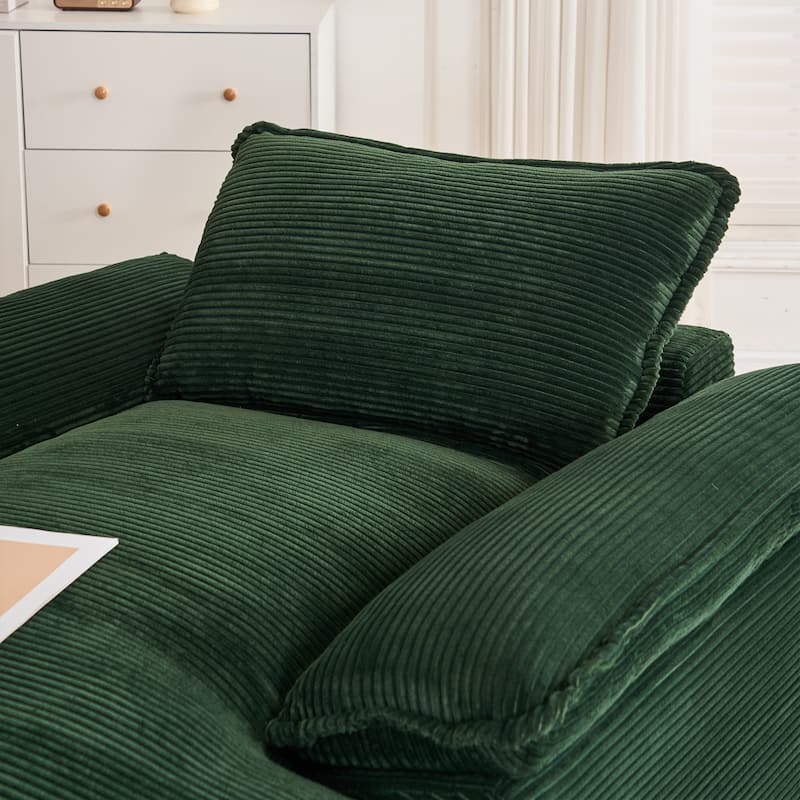 Rossetta Modern Minimalist Refined Style Multi-Functional Recliner Lounge Corduroy Comfort Sofa with Armrests, Easy Assembly