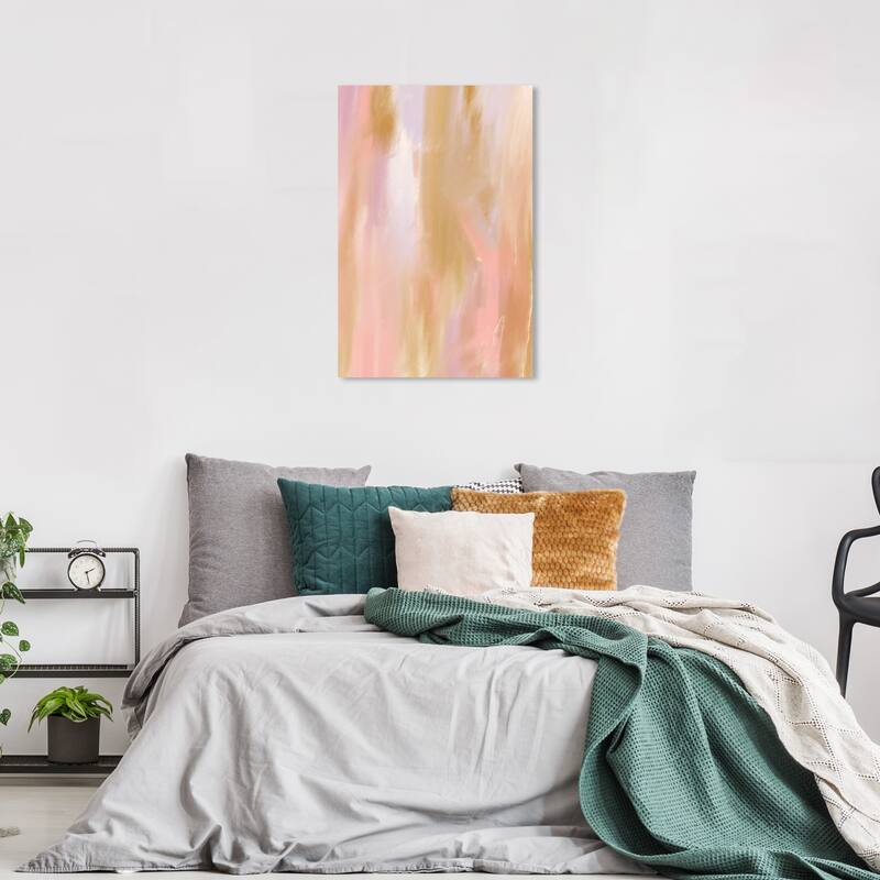 Wynwood Studio Canvas Abstract Makeup Powder Mix Brown and Ochre Modern & Contemporary Wall Art Canvas Print - 36 x 24
