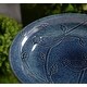 preview thumbnail 3 of 12, Bridgeton Teal Glaze Birdbath - 17" x 22"