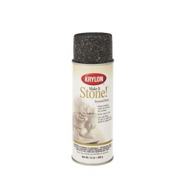 Shop Krylon 18212 Make It Stone Textured Paint 12 Oz Obsidian