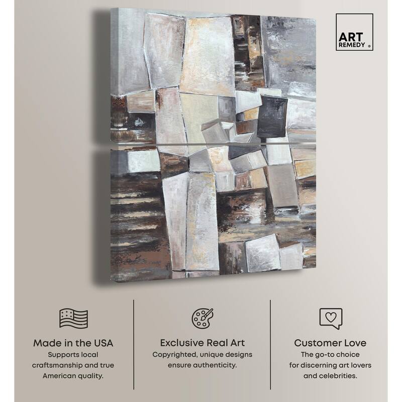 Inside the Future Canvas Set of 2 by Art Remedy, Gallery Wrapped