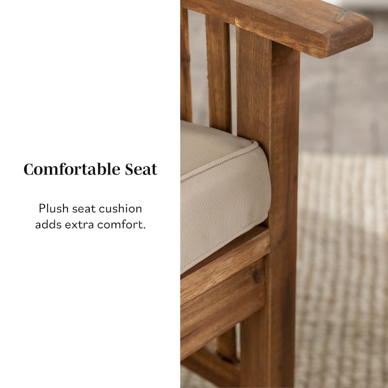 Walker Edison Surfside Acacia Wood Outdoor Chairs (Set of 2)