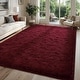 preview thumbnail 15 of 82, Living Room Bedroom Super Soft Pile Area Rug, Modern Shaggy Rugs, Non-Slip Pile Rugs for Kids 6'x9' - A Burgundy - Rectangle