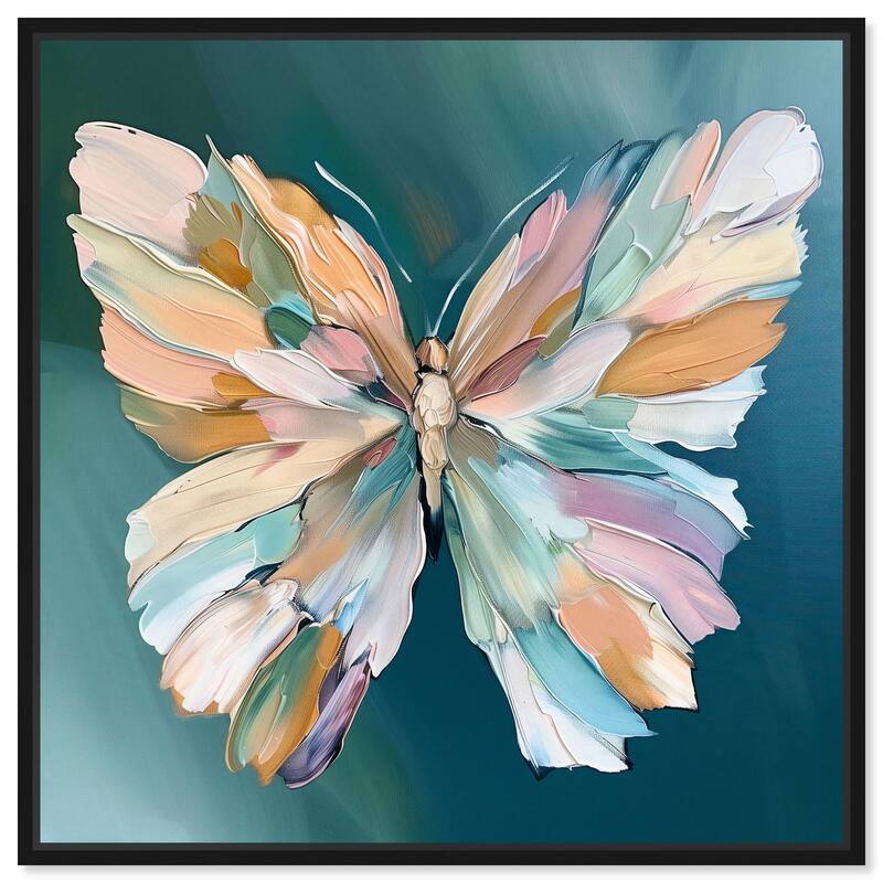 Wings of Duality Canvas by Art Remedy - Black - 16" x 16"