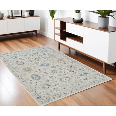Betab Distressed Abstract Stain Resistant Durable Area Rug By HomeRoots