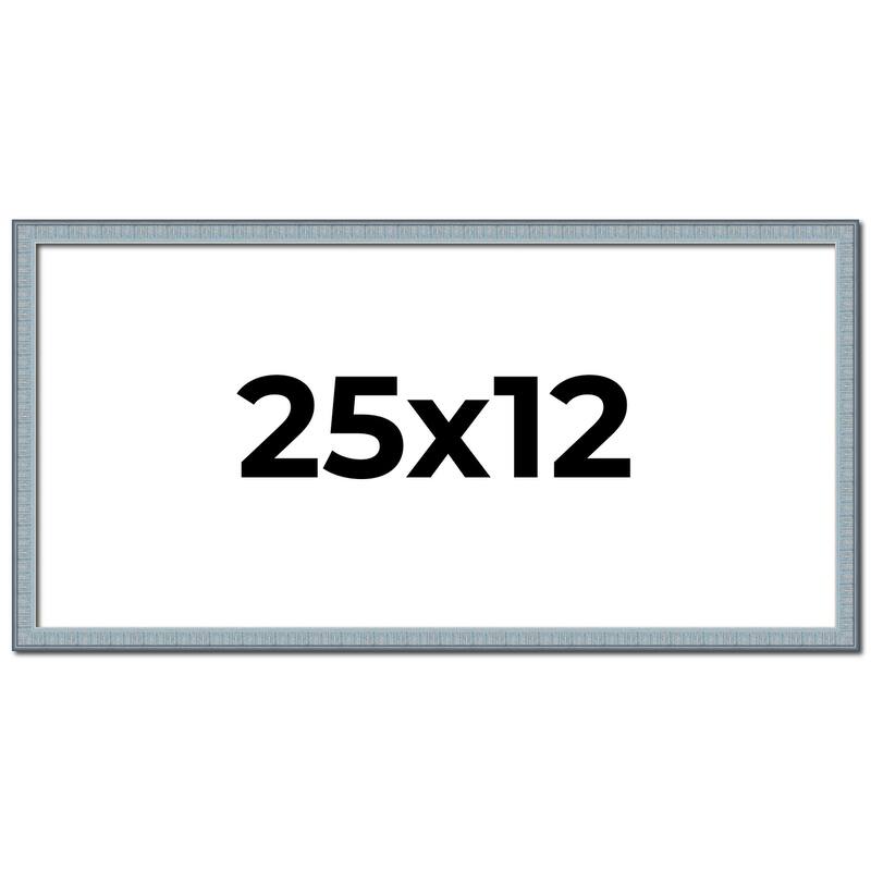 25x12 Frame Rustic Sky Blue Solid Wood Picture Frame | 0.75 Inch
