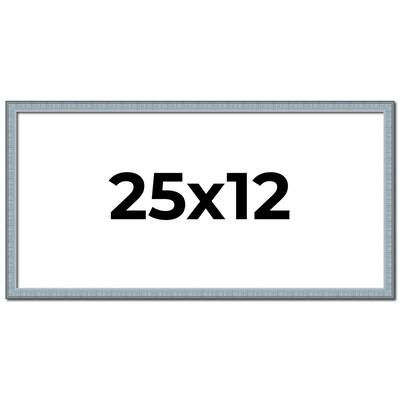 25x12 Frame Rustic Sky Blue Solid Wood Picture Frame | 0.75 Inch